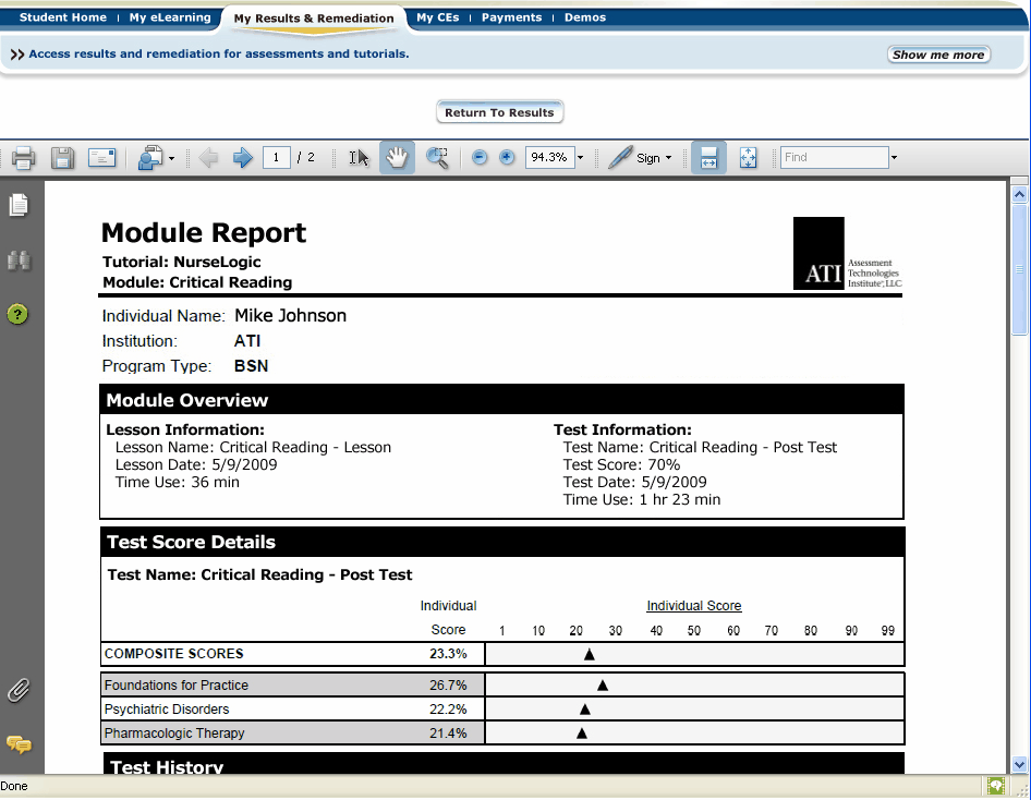 Module Report